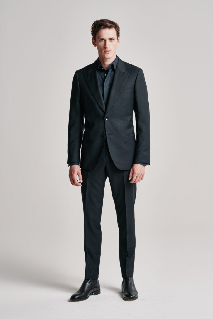 Sky blue structured suit