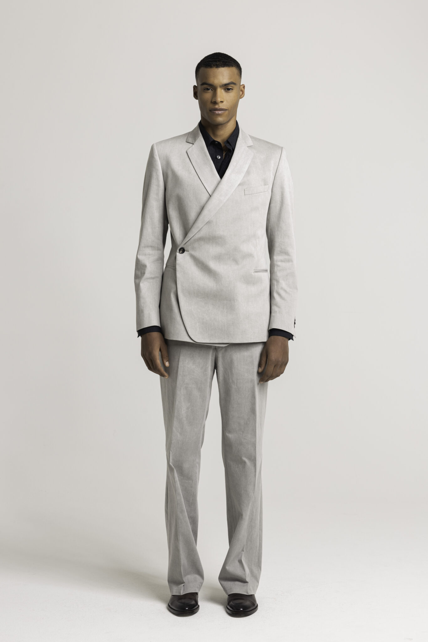 CC58 Light Grey Beige Cotton Blend Suit - Anti Gravity | Café Costume