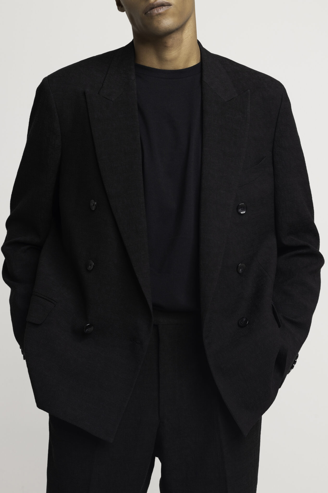 Oversized Straight Fit Wool Jacket with Trousers - A Firm Grip | Café ...