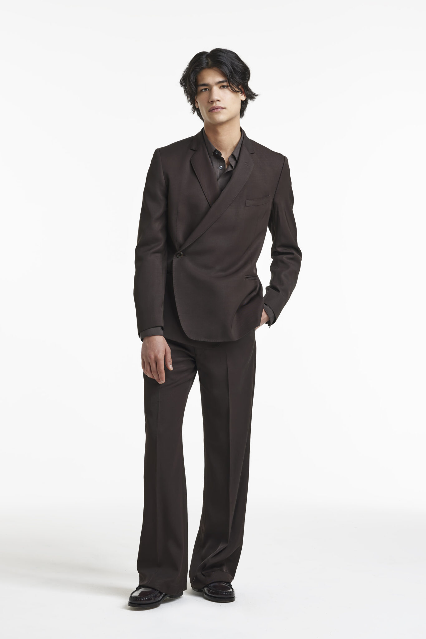 Sergio Martini Dark Brown Pinstripes Super 140's Wool Suit | Upscale  Menswear