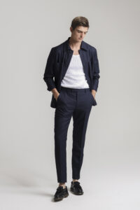 Navy Blue Relaxed Tenue with Trousers - Stella | Café Costume