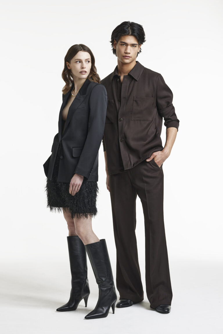 Clean Black Suit Jacket in Wool A Starry Night Café Costume